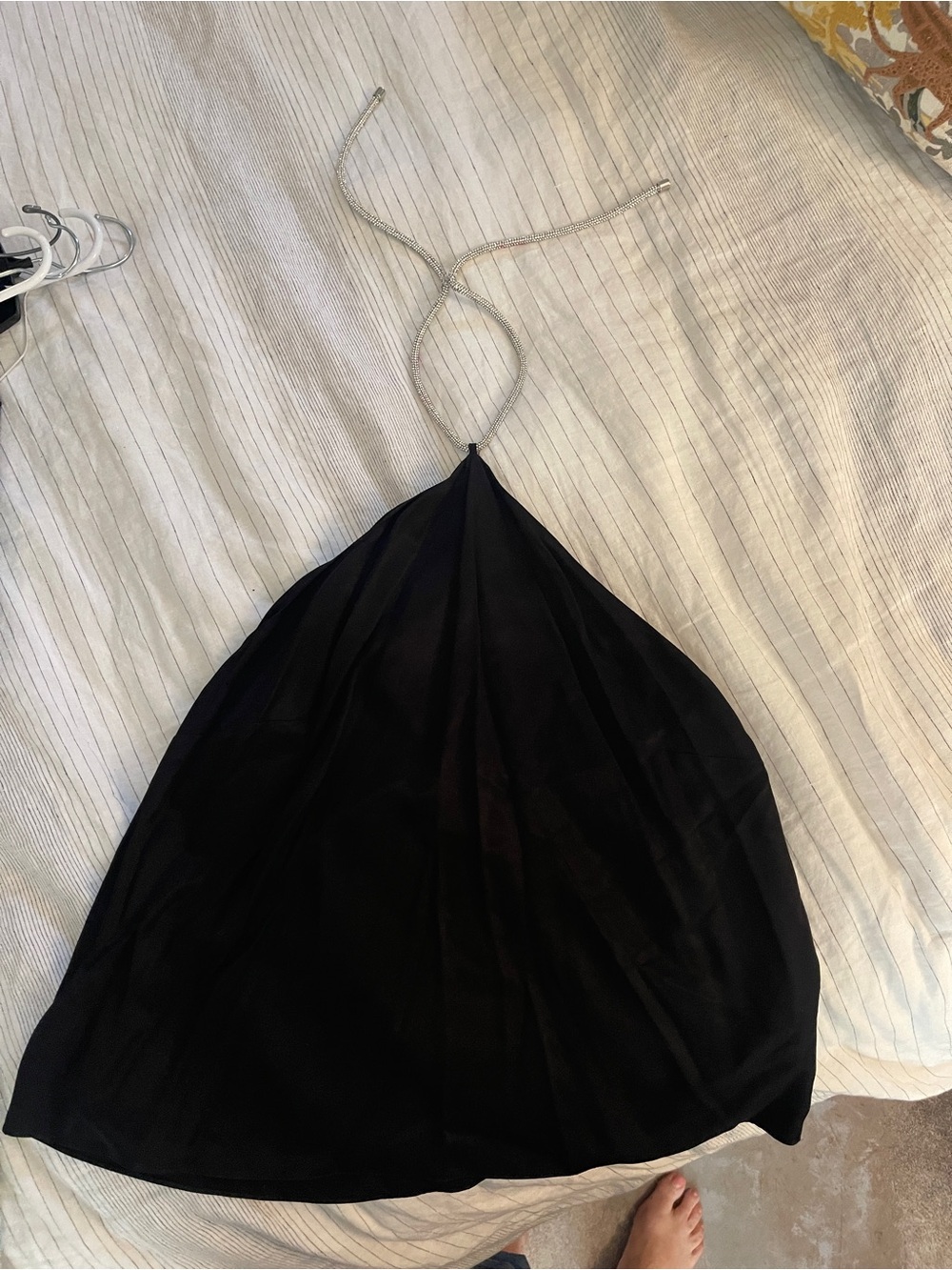 Black Halter Top  with Sparkle Halter straps